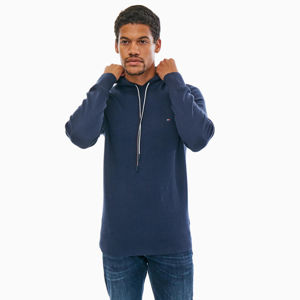 Tommy Hilfiger pánský tmavě modrý svetr s kapucí - XL (423)